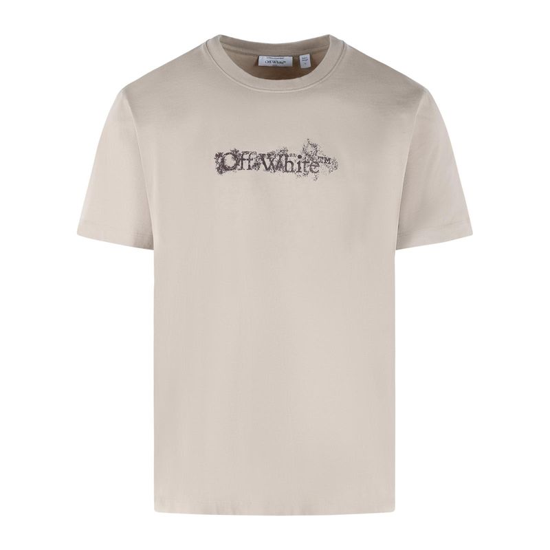Off-White 'Heraldic' 'Taupe' Cotton T-Shirt Men